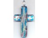 Lampwork Glass Cross Pendant